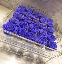 Box of 25 blue roses